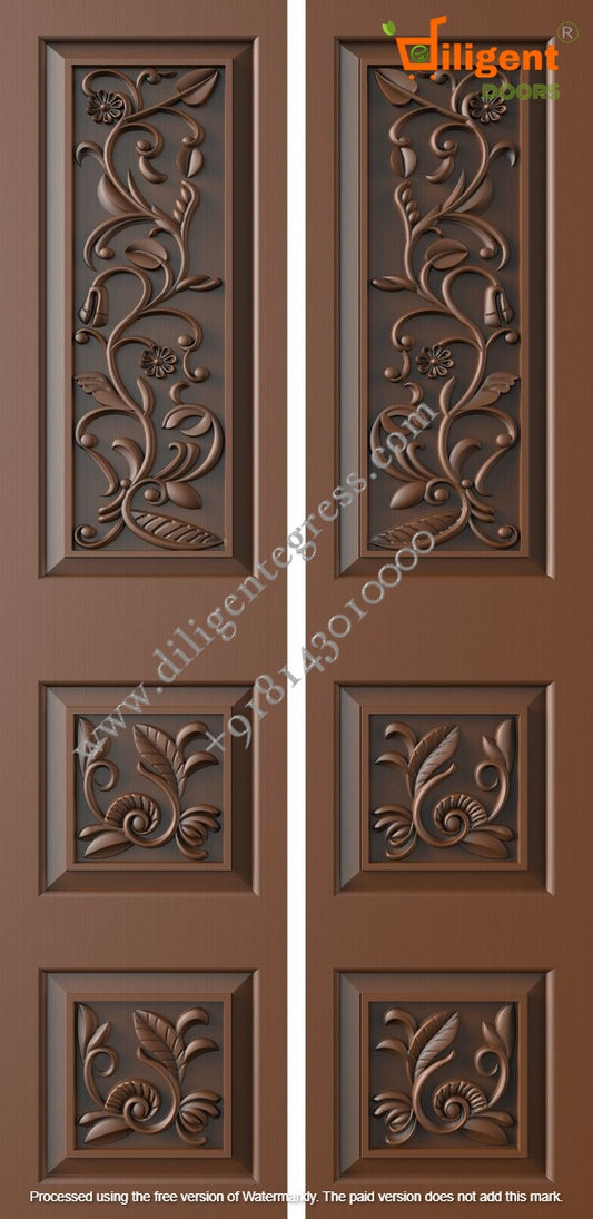 DEPL LDD 15 Teakwood carving door- Double