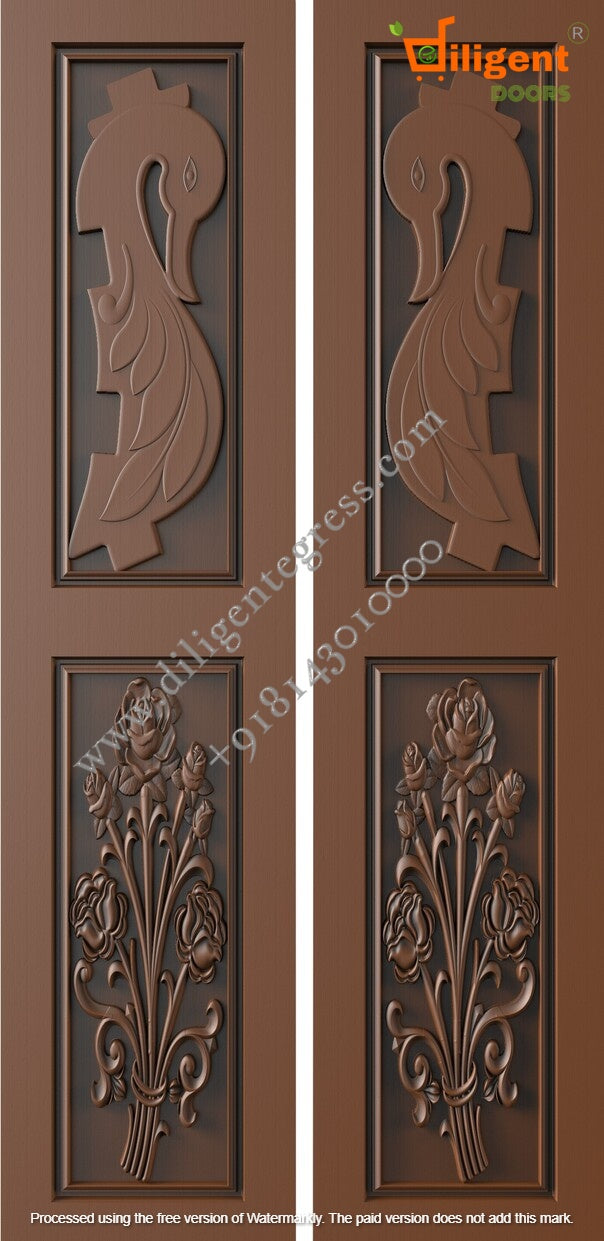 DEPL LDD 26 Teakwood carving door- Double