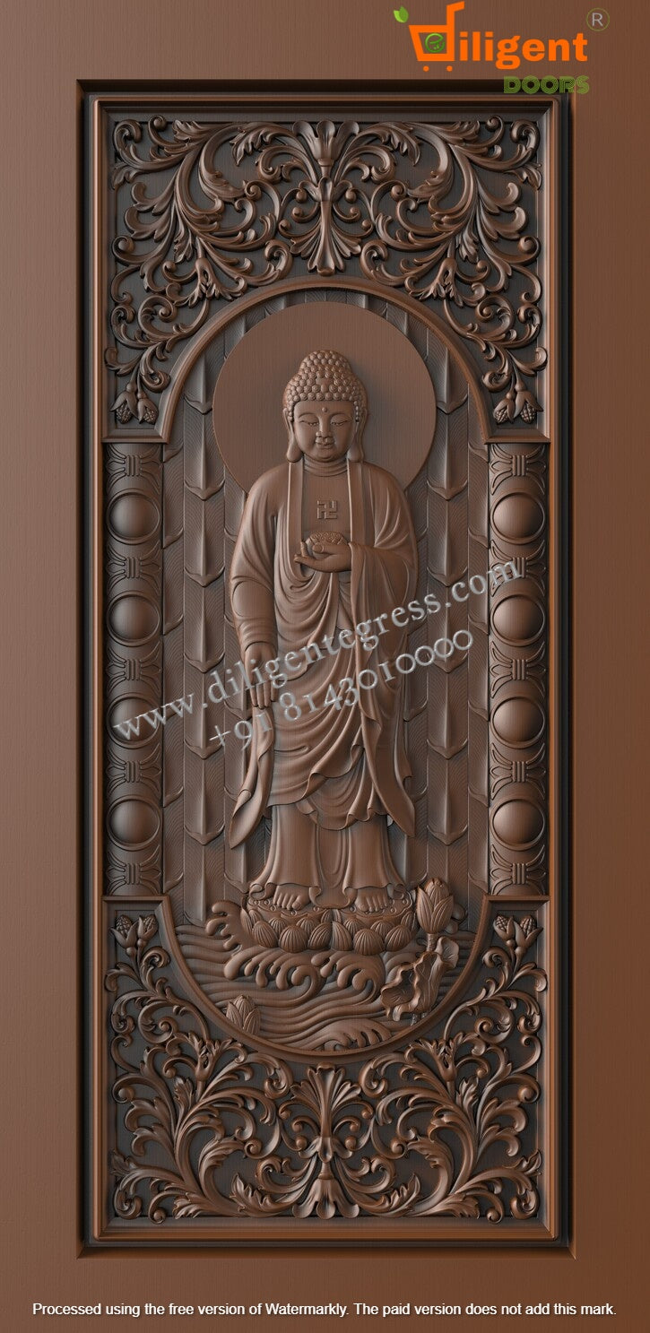 DEPL NF 25 Teakwood carving door