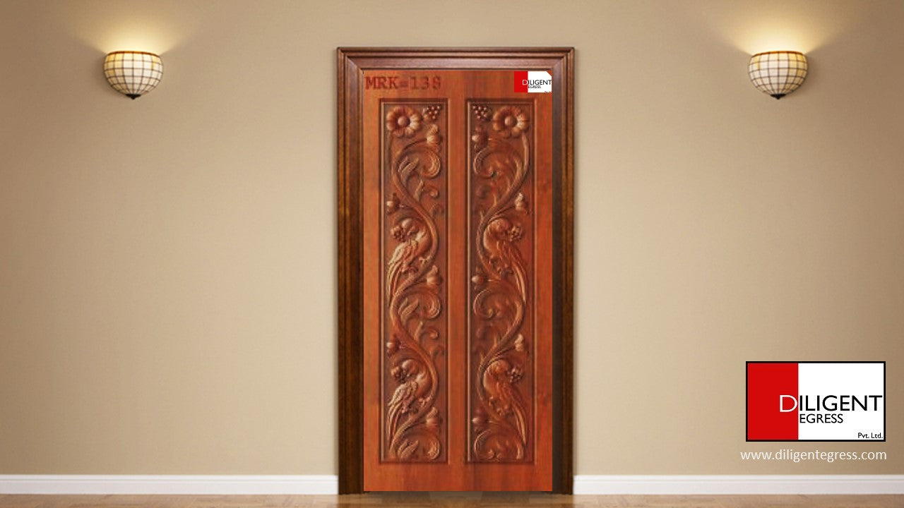 Teak door Double Leaf DEMRK138 Parrot