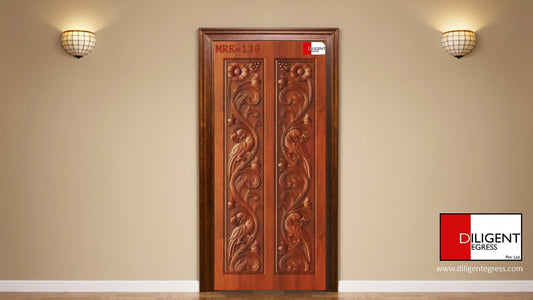 Teak door Double Leaf DEMRK138 Parrot